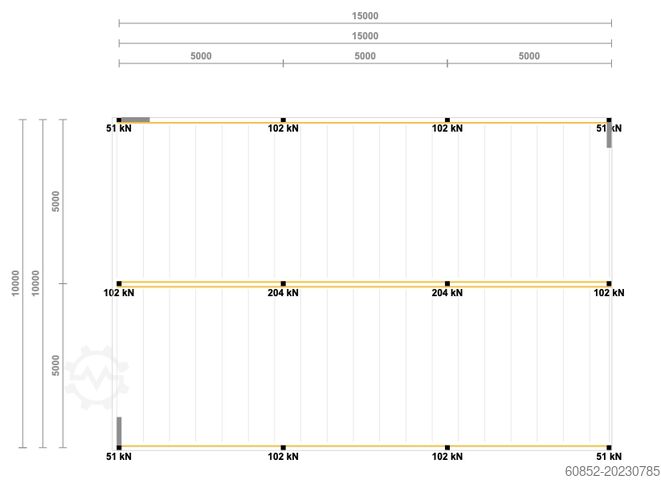 Mesanin etasje 10x15m Lagerbühne , Belastung : 500kg/qm Unterkante: 2,5m ,ca. 150qm Systembühne