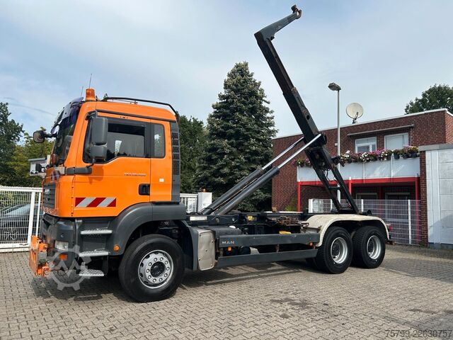 Xe tải ben móc container (roll-off) MAN TGA 26.400 MEILLER Abroller mit 13t Achsen 6x4