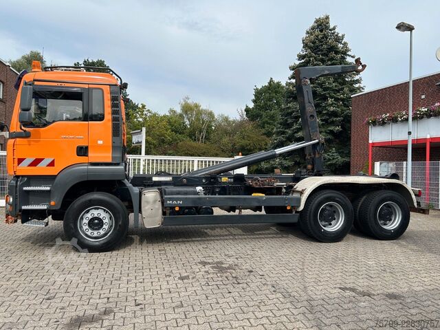 Xe tải ben móc container (roll-off) MAN TGA 26.400 MEILLER Abroller mit 13t Achsen 6x4