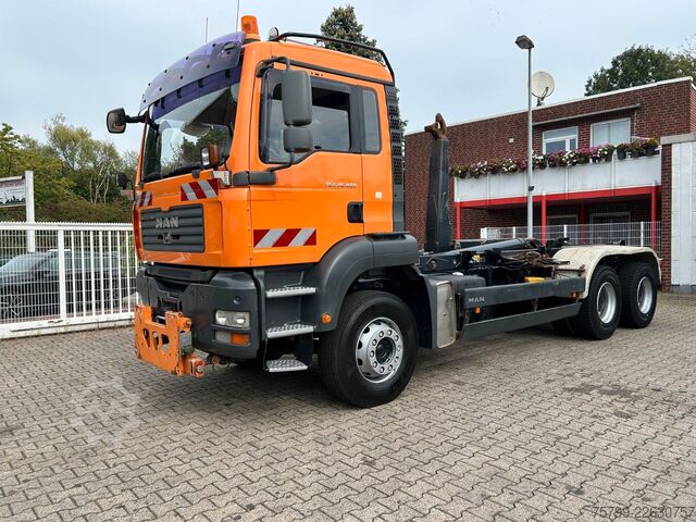 Xe tải ben móc container (roll-off) MAN TGA 26.400 MEILLER Abroller mit 13t Achsen 6x4