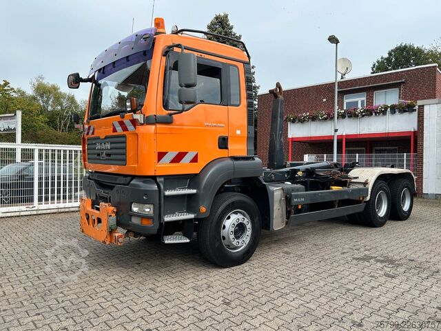 Xe tải ben móc container (roll-off) MAN TGA 26.400 MEILLER Abroller mit 13t Achsen 6x4