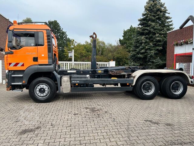 Xe tải ben móc container (roll-off) MAN TGA 26.400 MEILLER Abroller mit 13t Achsen 6x4
