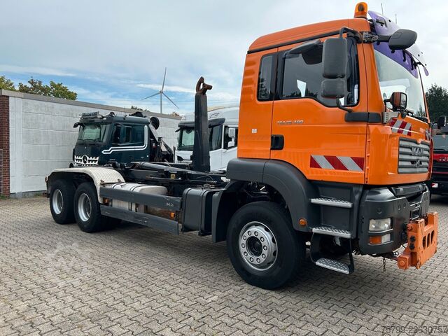 Xe tải ben móc container (roll-off) MAN TGA 26.400 MEILLER Abroller mit 13t Achsen 6x4