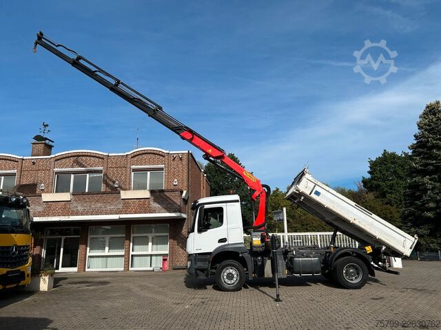 Xe ben ba chiều MERCEDES-BENZ 1835 Arocs 3Skipper MEILLER + PK14501 SLD5 Kran
