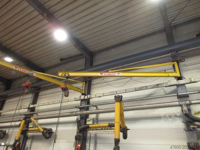 Pescante giratorio mural Pescante giratorio Polipasto de cadena Vetter PW Demag Drehkran Hallenkran Kran Ausladung 5m NL 500Kg DC Kettenzug