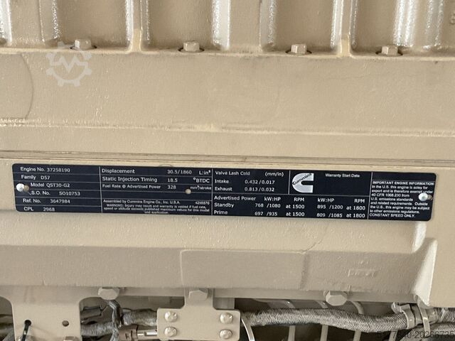 सकल Cummins QST30G2, 1200KVA, Brand new