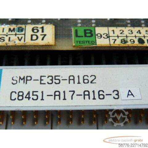 组成部分 Siemens C8451-A17-A16-3A CPU Karte SMP-E35-A162