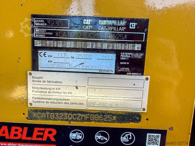 Rupsgraafmachine Caterpillar 323 D Verstellausleger Klimaauto.