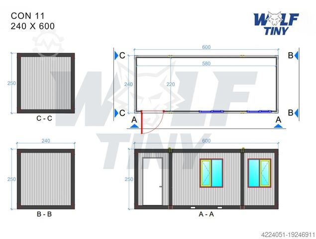 житловий контейнер Wolf Tiny Bürocontainer | Wohncontainer CON-11
