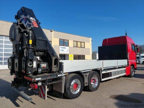 Flatbed truck MAN TGX 26.510 BL PRITSCHE, INTARDER,   HIAB X-HIPRO 558EP-5,  ALU-FELGEN, LENKACHSE,