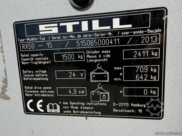 Forklift Still RX 50-15 1500kg Triplo / sideshift