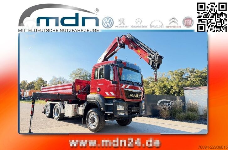 Dreiseitenkipper LKW MAN TGS 28.440 6x4-4 ALLRAD KRAN 16m KIPPER