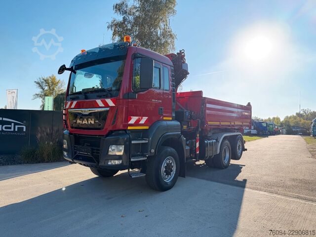 Dreiseitenkipper LKW MAN TGS 28.440 6x4-4 ALLRAD KRAN 16m KIPPER