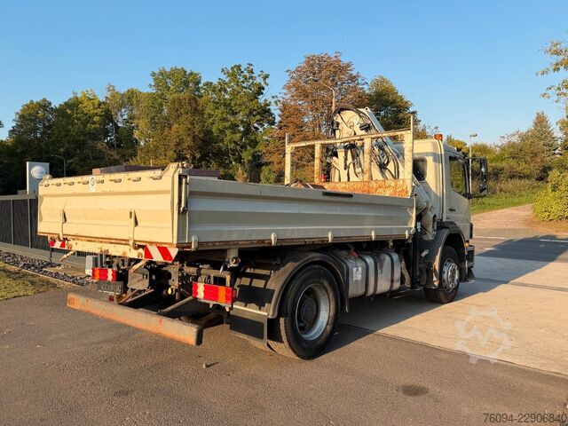 Þrístefnu veltibíll MERCEDES-BENZ Axor 1833 4x2 Kipper Kran 13m FUNK AHK
