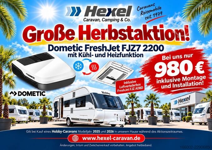Przyczepa kempingowa HOBBY Excellent Edition 490 KMF 1800 kg Garagenklappe