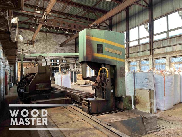 Log cutting line with vertical gather 