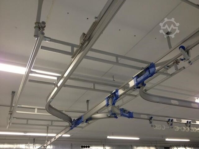 Overhead conveyor linear transport Hanging goods Schönenberger OMNIFLO 1740mm
