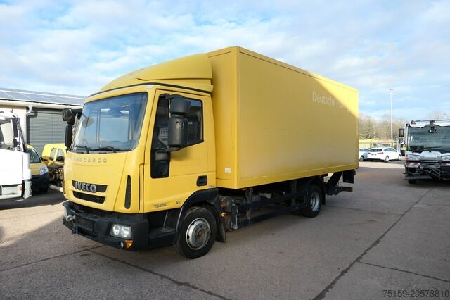 Furgons ar kasti iveco EuroCargo ML 75 E 16 P LBW LUFT AUTOMATIK COC EURO-5 Koffer-Innenlänge 5,5m