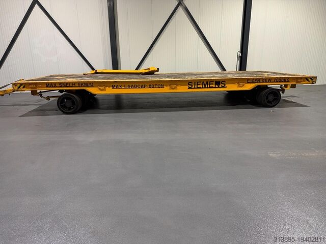 Flatbed Buiscar Industrial Drawbar Trailer 60 Tons 4-8