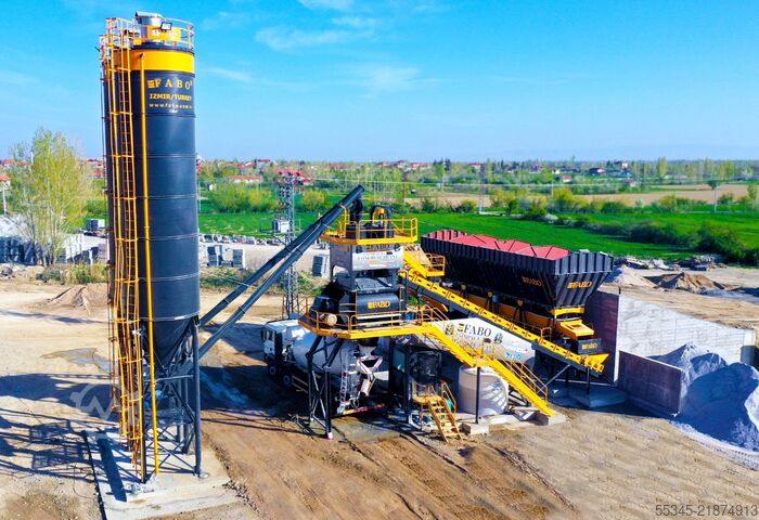 Postrojenje za mešanje betona / betonska baza FABO Concrete Batching Plant 120 M3/H Compact Concrete Batching Plant