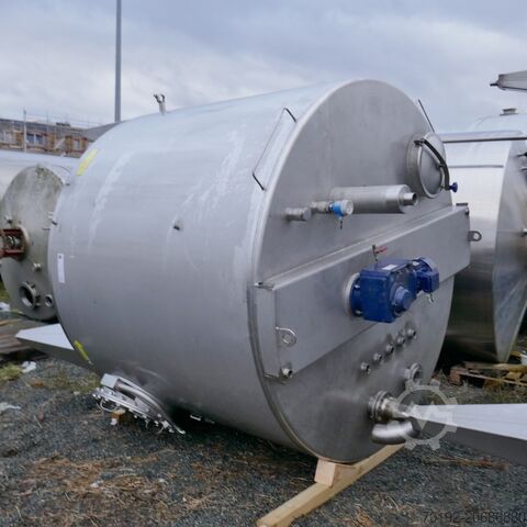 10000 literes keverőtartály V4A anyagból, gerendás keverővel A&B Apparate- & Behältertechnik Heldrungen GmbH K0188