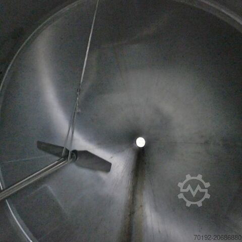 10000 literes keverőtartály V4A anyagból, gerendás keverővel A&B Apparate- & Behältertechnik Heldrungen GmbH K0188