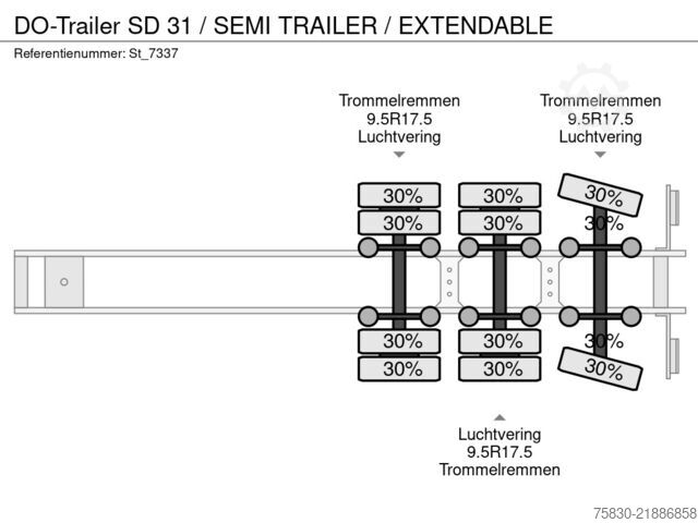 Niski utovarivač DO-Trailer SD 31 / SEMI TRAILER / EXTENDABLE