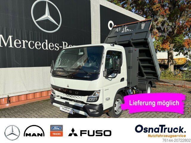Tipper van FUSO 3C15 Hinterkipper+Box Klima,AHK 3,5t,Diff.-Sp.