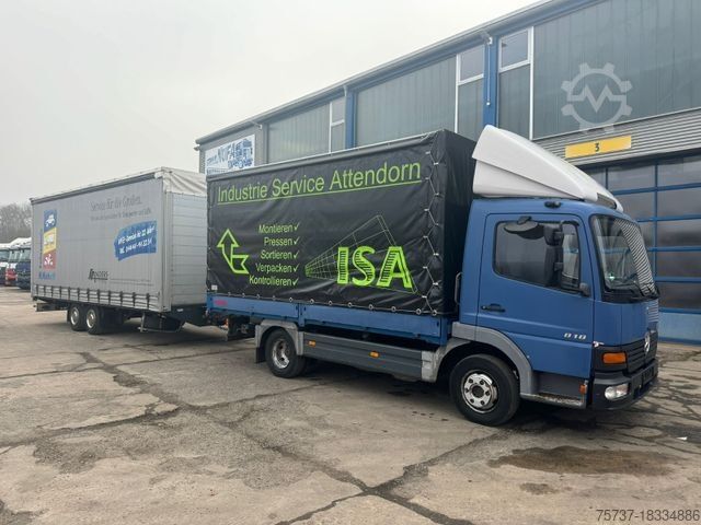 Transporter mit Pritsche & Plane MERCEDES-BENZ 818 + Anhänger