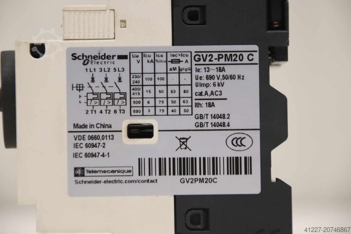 Motor koruma şalteri Schneider Electric GV2-PM20 C