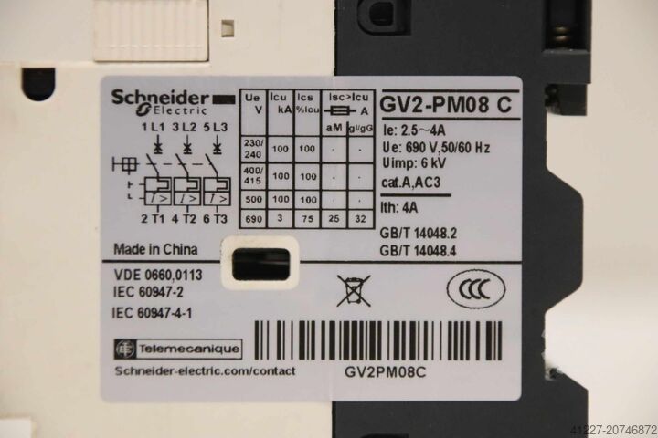 Motor koruma şalteri Schneider Electric GV2-PM08 C