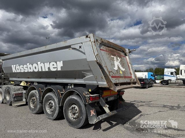 ダンプセミトレーラー Kässbohrer Tipper Steel half pipe body 27m³