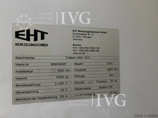Presse plieuse hydr. TRUMPF TruBend 8400-50S
