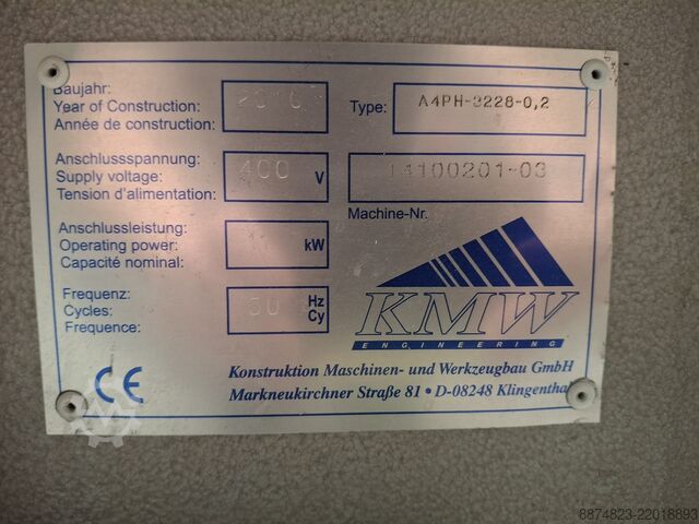 Ligne de soudage fenêtre PVC KMW A4H KMW Soudeuse A4H