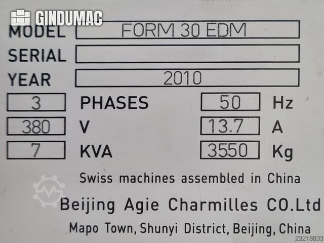 AgieCharmilles FORM 30 AGIE CHARMILLES FORM 30