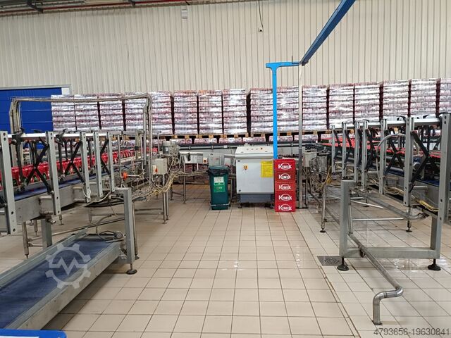 خط تعبئة وتغليف زجاجات زجاجية، محطة تعبئة SACMI Complete Glass Filling Line 50.000 bph