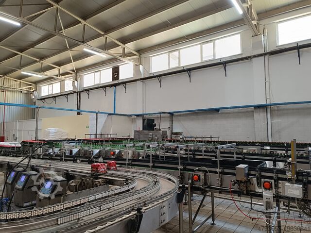 خط تعبئة وتغليف زجاجات زجاجية، محطة تعبئة SACMI Complete Glass Filling Line 50.000 bph