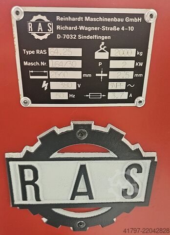 RAS 64.25 스윙벤딩머신, 제어식 후방 게이지 포함 RAS 64.25