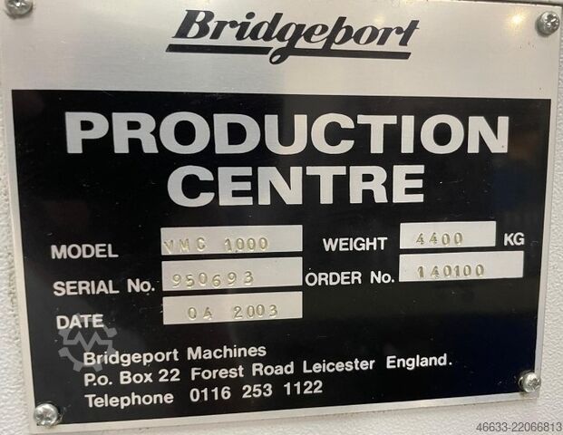 Bridgeport VMC 1000XP cu 73 scule BRIDGEPORT VMC 1000XP