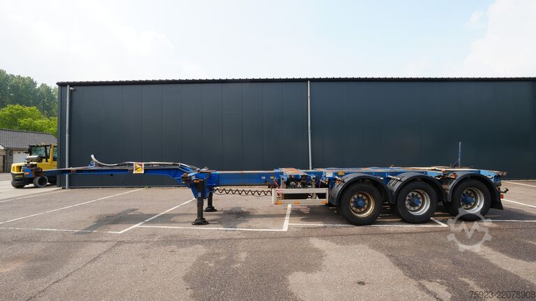 Container transportation Pacton 3 axle container chassis extendable trailer
