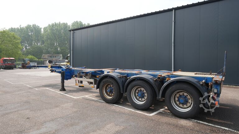 Container transportation Pacton 3 axle container chassis extendable trailer