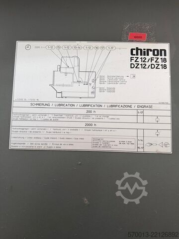Vertikální obráběcí centrum CHIRON CHIRON FZ 18 S MAGNUM High Speed
