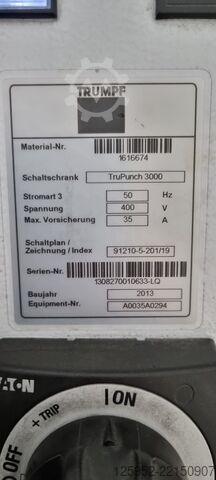 щанцова машина TRUMPF 3000-1300 (S11) średni format 1250/2500