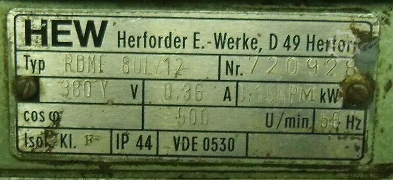 Elektromotor 1,15 kW 1400 U/min HEW RDME 80L/12
