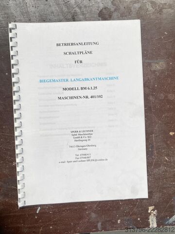 Schwenkbiegemaschine Sperr&Lechner BIEGEMASTER BM 6.1,25
