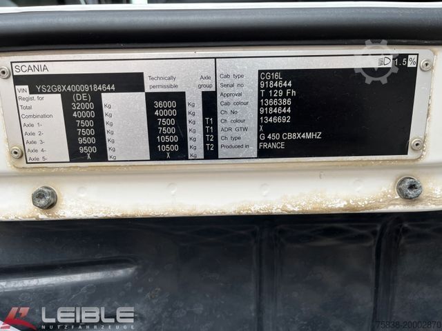 Tovornjak prekucnik SCANIA G 450 8x4 MHZ*Meiller Bordmatik*Retarder*