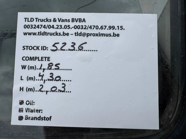 Panel kombi Renault Trafic **PETROL-ESSENCE-BENZINE**