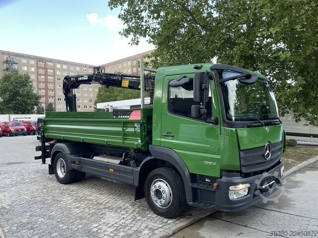 Camión volquete trilateral mercedes-benz Atego 1224 Zweiseitenkipper Kran Greifer *Klima*