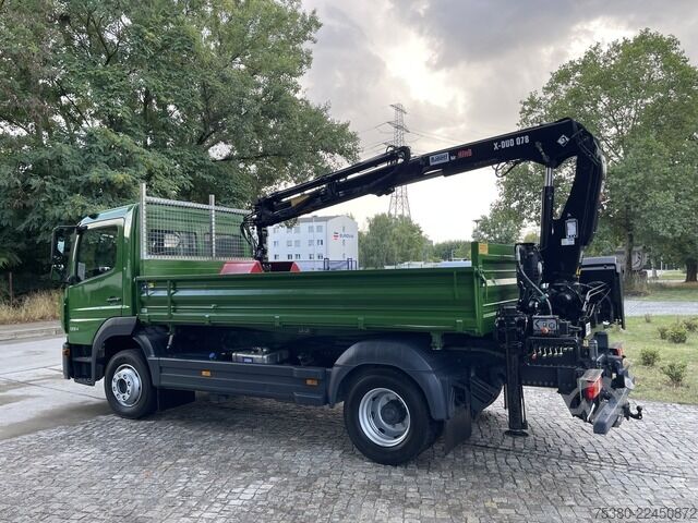Camión volquete trilateral mercedes-benz Atego 1224 Zweiseitenkipper Kran Greifer *Klima*
