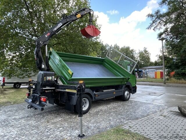 Camión volquete trilateral mercedes-benz Atego 1224 Zweiseitenkipper Kran Greifer *Klima*